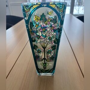Hand painted glass vase by Amia Studios (I)